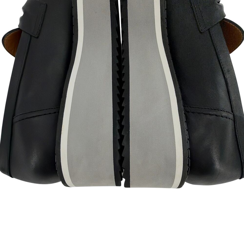 CLERGERIE Booster Leather Platform Loafers in Black 37 - Picture 10 of 13